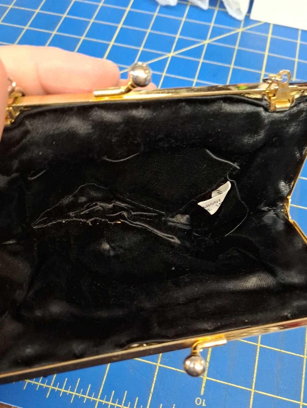 Elegant Black Beaded Evening Crossbody or Clutch Bag - Picture 6 of 8